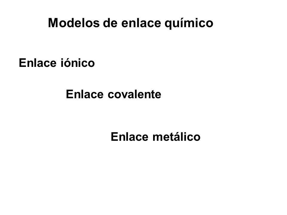 Modelos de enlace químico