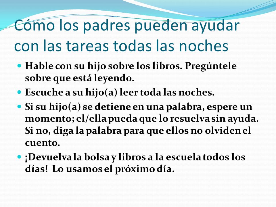 Cómo los padres pueden ayudar con las tareas todas las noches