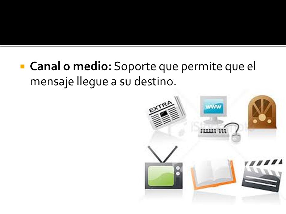 Canal o medio: Soporte que permite que el mensaje llegue a su destino.