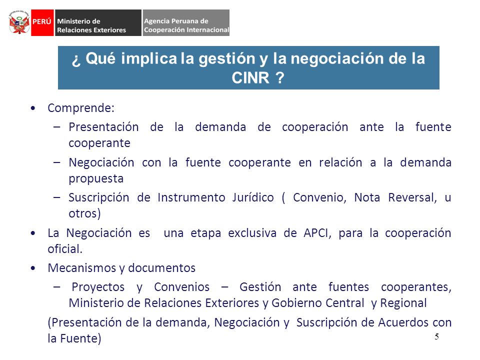 ¿ Qué implica la gestión y la negociación de la CINR