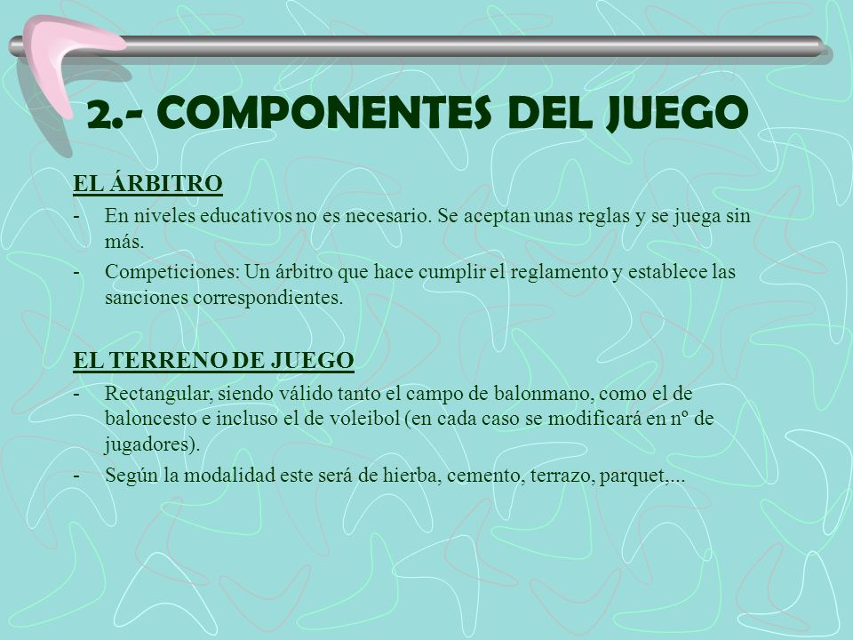 2.- COMPONENTES DEL JUEGO