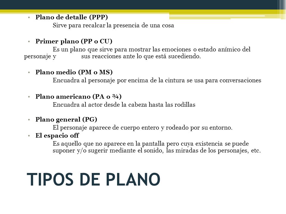 TIPOS DE PLANO Plano de detalle (PPP)