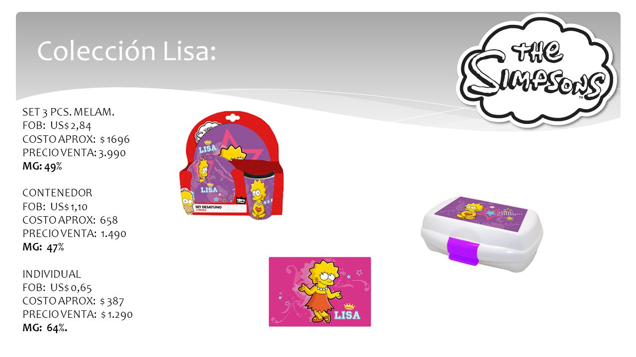 Colección Lisa: SET 3 PCS. MELAM. FOB: US$ 2,84 COSTO APROX: $ 1696