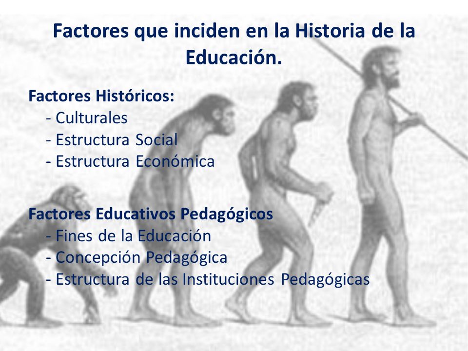 Factores que inciden en la Historia de la Educación.