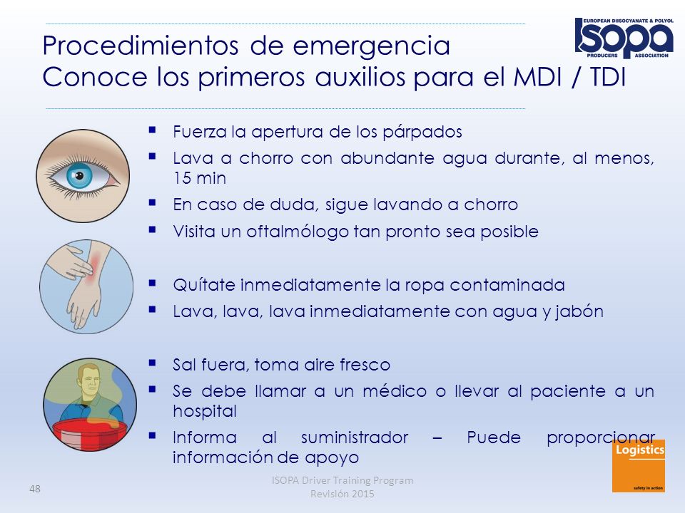 Procedimientos de emergencia Conoce los primeros auxilios para el MDI / TDI