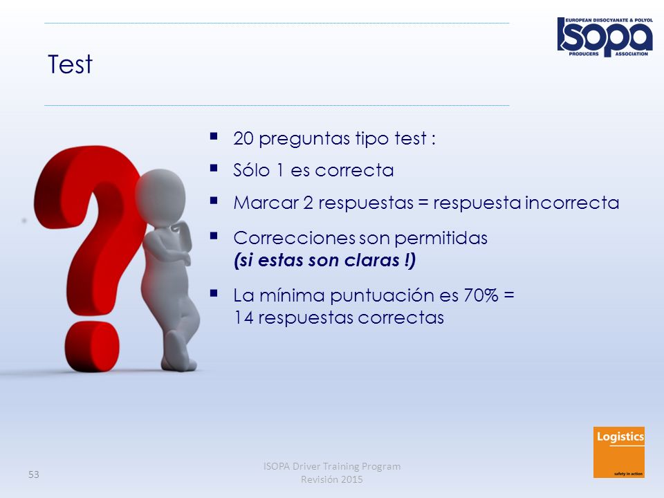 Test 20 preguntas tipo test : Sólo 1 es correcta