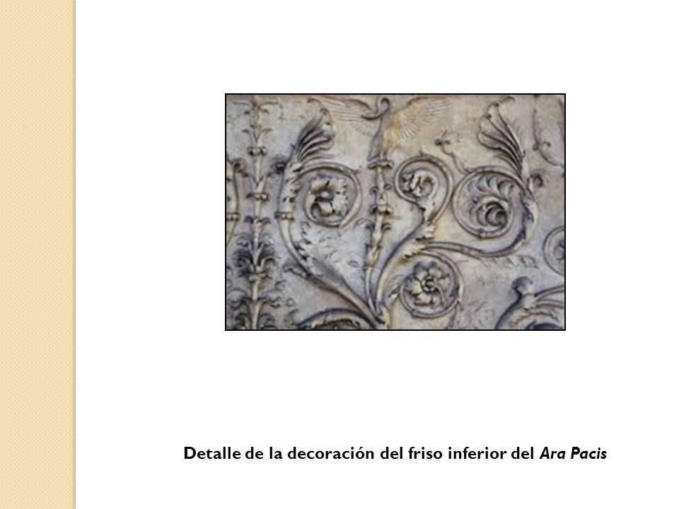 Detalle de la decoración del friso inferior del Ara Pacis