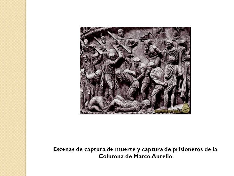Escenas de captura de muerte y captura de prisioneros de la Columna de Marco Aurelio