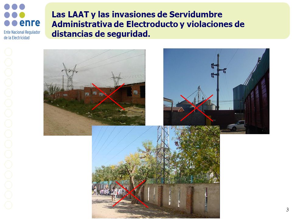 Las LAAT y las invasiones de Servidumbre Administrativa de Electroducto y violaciones de distancias de seguridad.