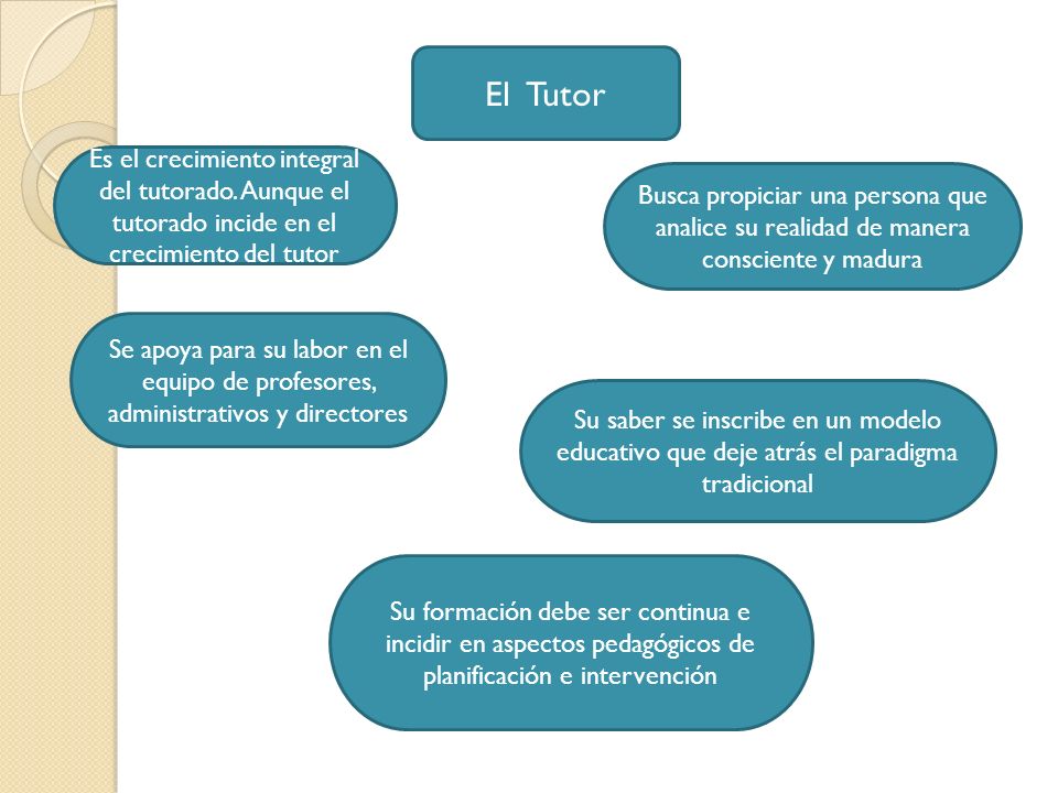 El Tutor Es el crecimiento integral del tutorado. Aunque el tutorado incide en el crecimiento del tutor.