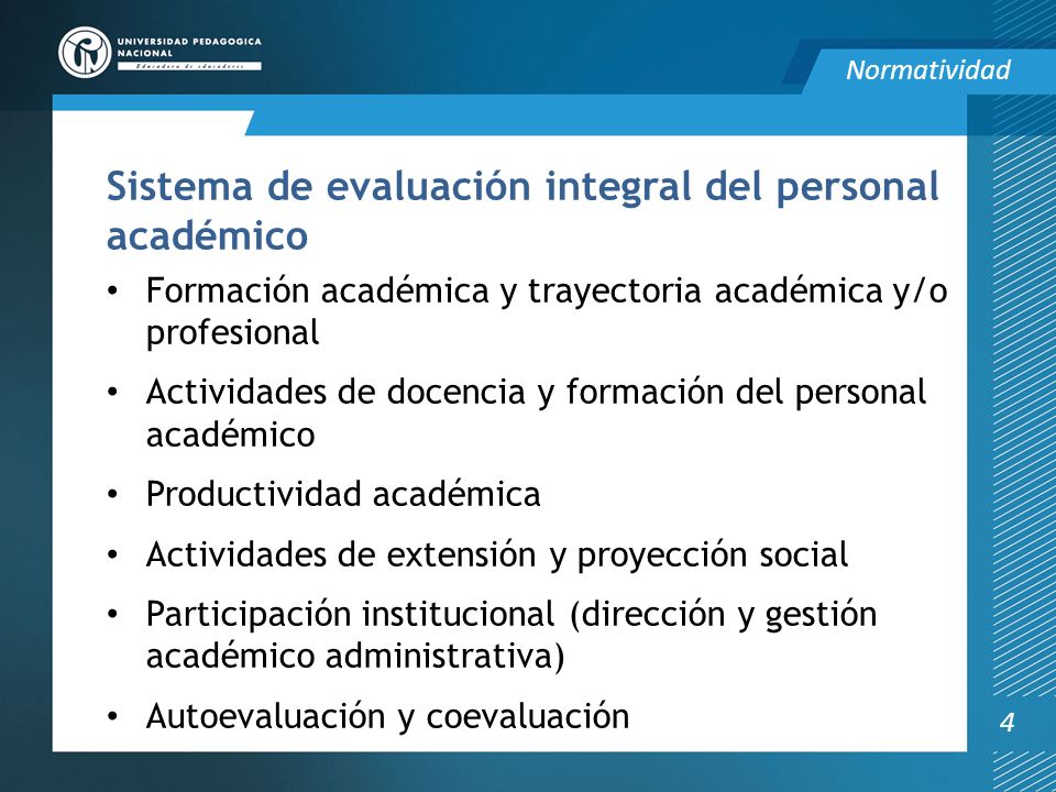 Sistema de evaluación integral del personal académico