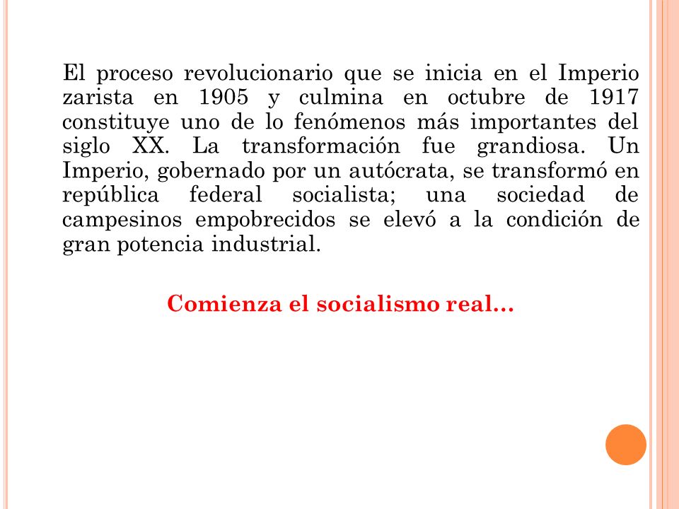 El proceso revolucionario que se inicia en el Imperio zarista en 1905 y culmina en octubre de 1917 constituye uno de lo fenómenos más importantes del siglo XX.