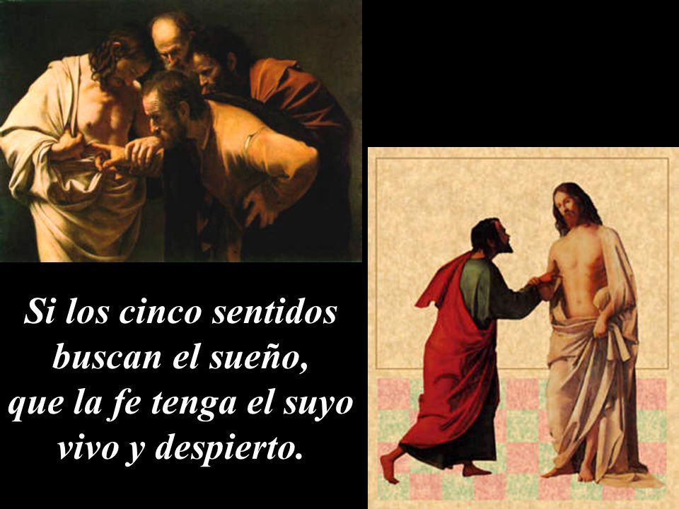 Si los cinco sentidos buscan el sueño, que la fe tenga el suyo vivo y despierto.