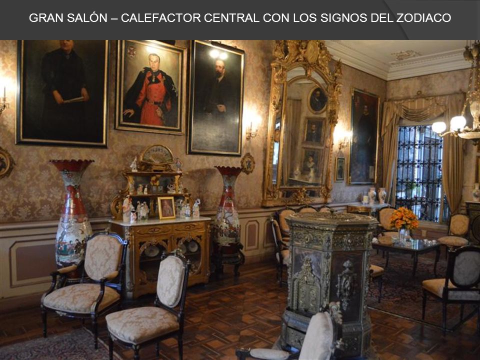 GRAN SALÓN – CALEFACTOR CENTRAL CON LOS SIGNOS DEL ZODIACO