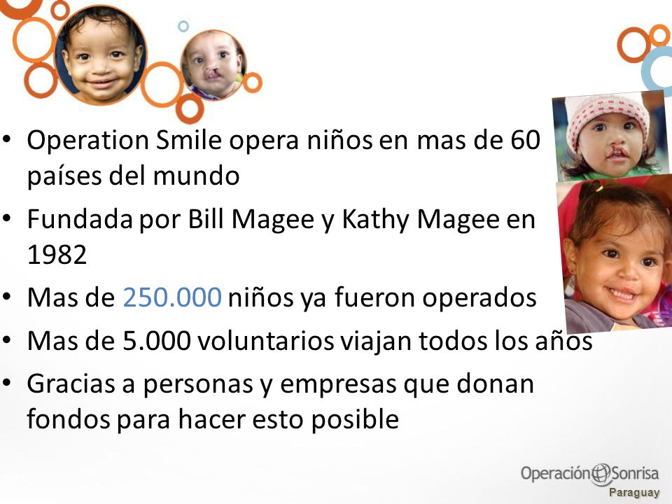 Operation Smile opera niños en mas de 60 países del mundo