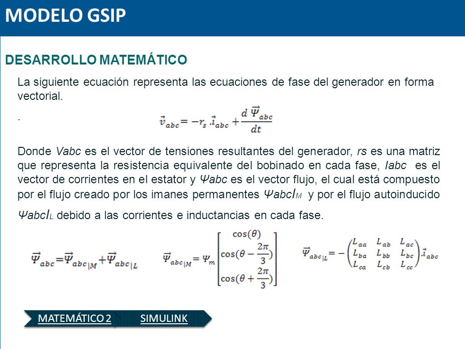 MODELO GSIP DESARROLLO MATEMÁTICO