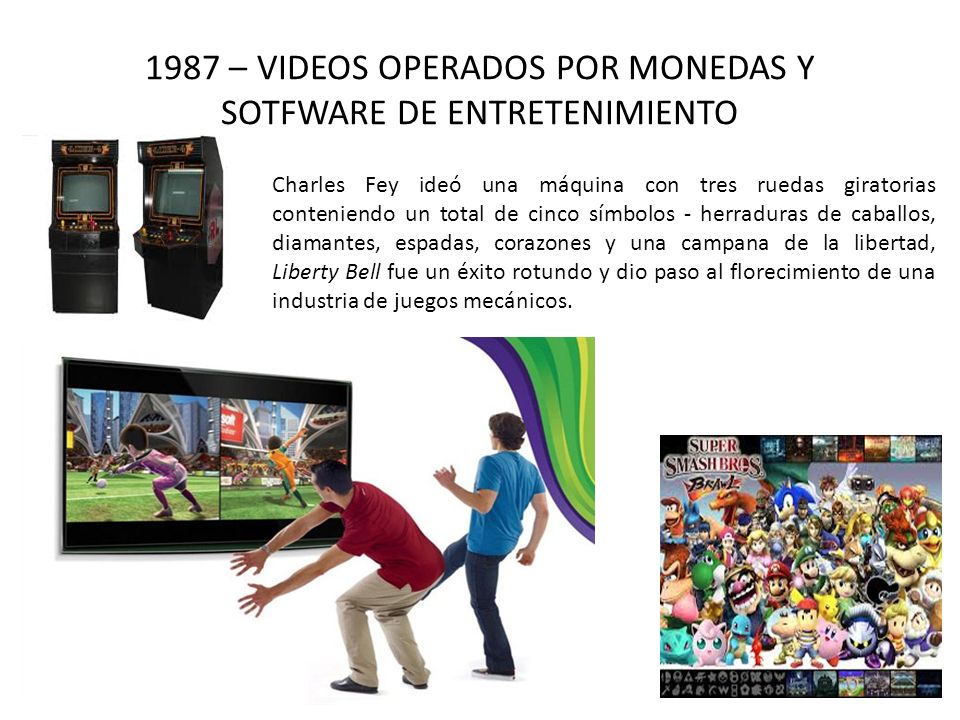 1987 – VIDEOS OPERADOS POR MONEDAS Y SOTFWARE DE ENTRETENIMIENTO