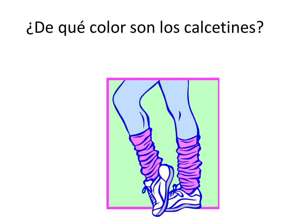 ¿De qué color son los calcetines