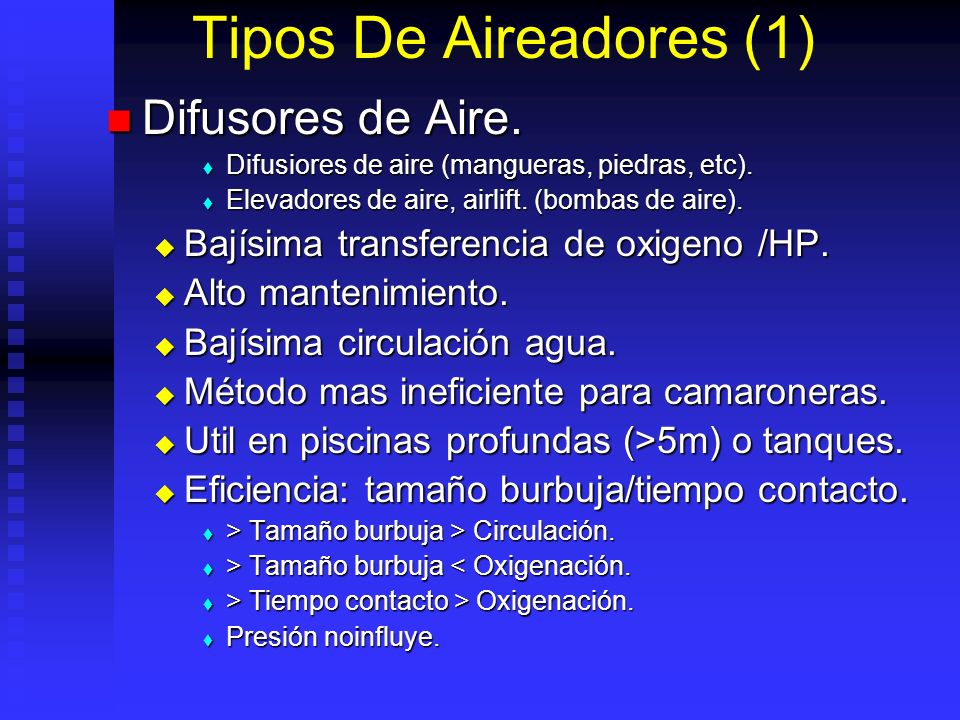 Tipos De Aireadores (1) Difusores de Aire.
