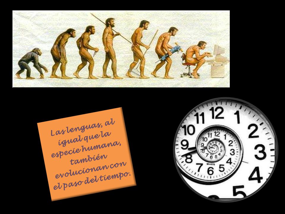 Las lenguas, al igual que la especie humana, también evolucionan con el paso del tiempo.
