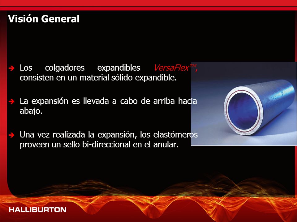 Visión General Los colgadores expandibles VersaFlex™, consisten en un material sólido expandible.
