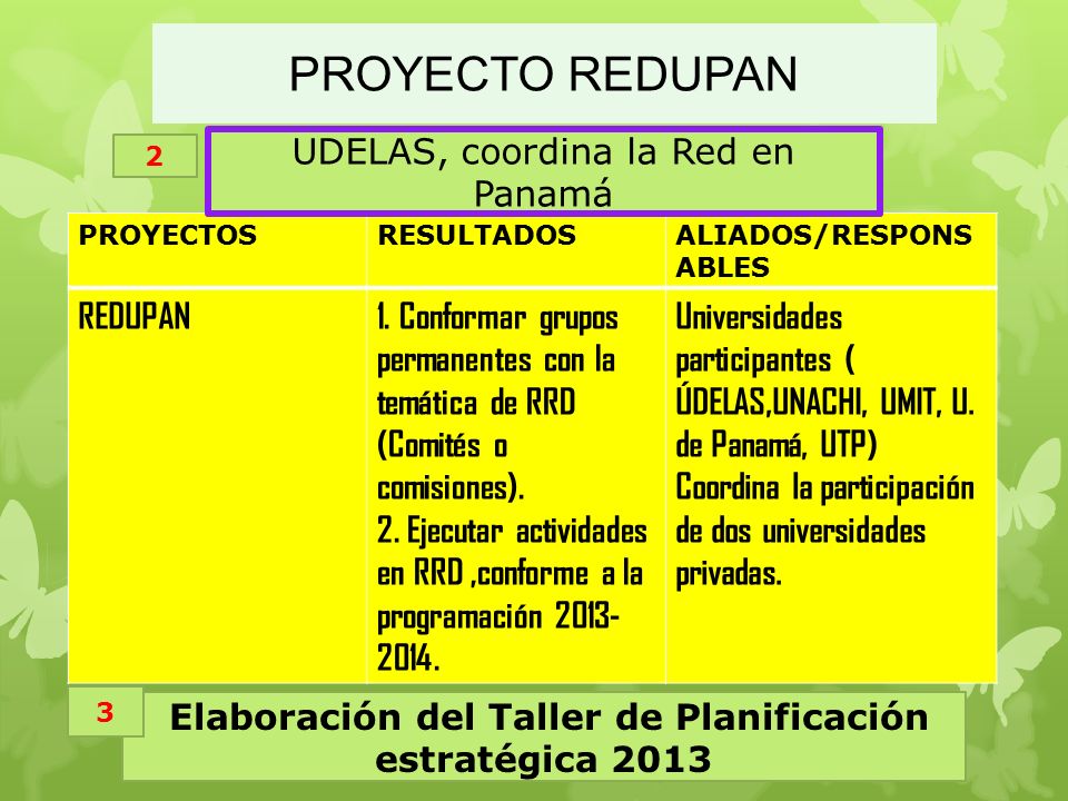 PROYECTO REDUPAN UDELAS, coordina la Red en Panamá REDUPAN