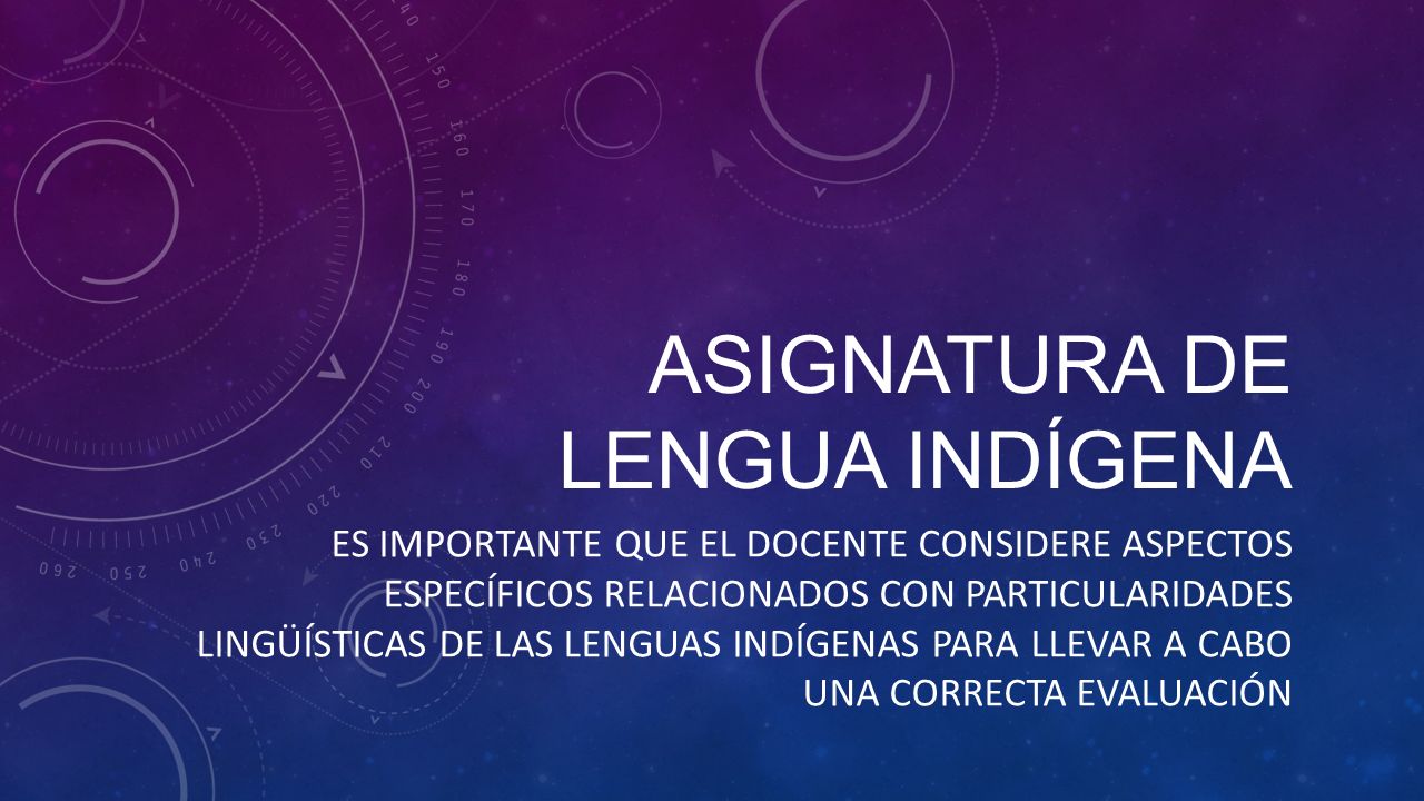 Asignatura de lengua indígena