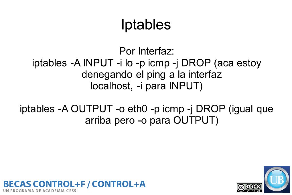 localhost, -i para INPUT)
