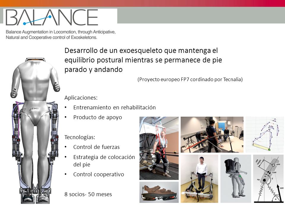 Desarrollo de un exoesqueleto que mantenga el equilibrio postural mientras se permanece de pie parado y andando