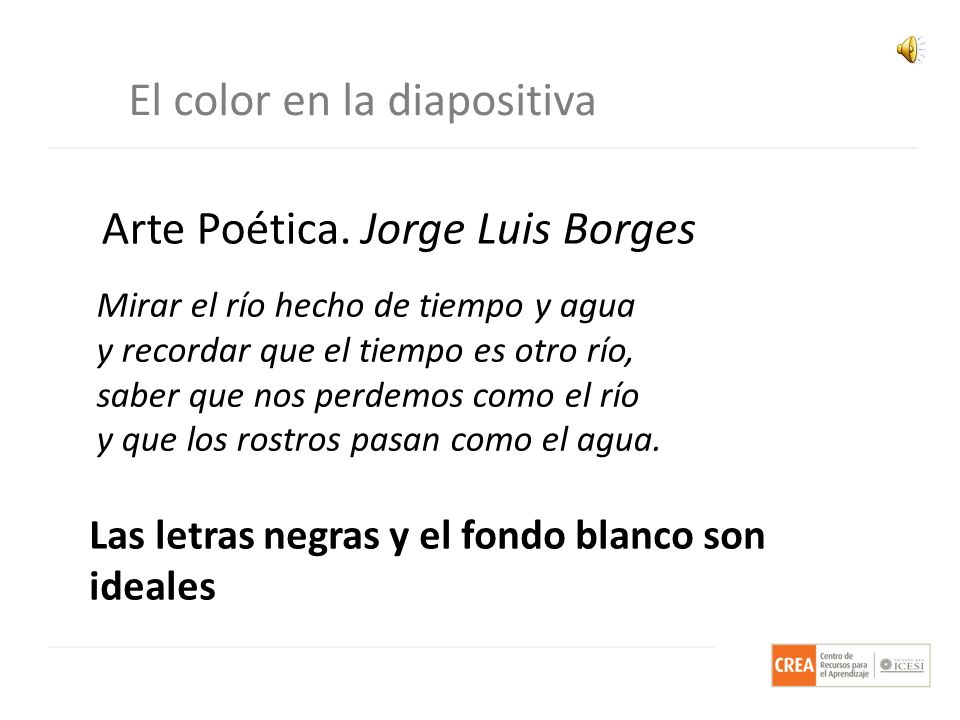 El color en la diapositiva
