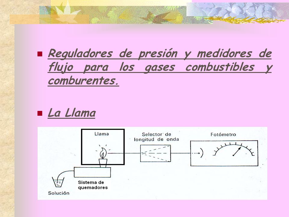 Reguladores de presión y medidores de flujo para los gases combustibles y comburentes.