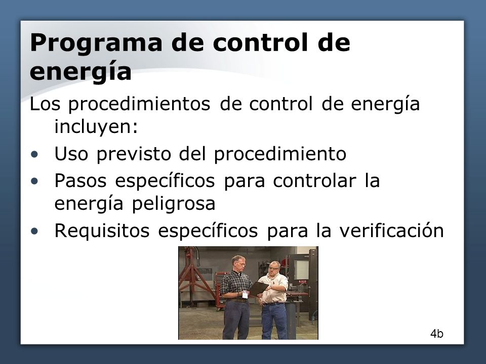 Programa de control de energía