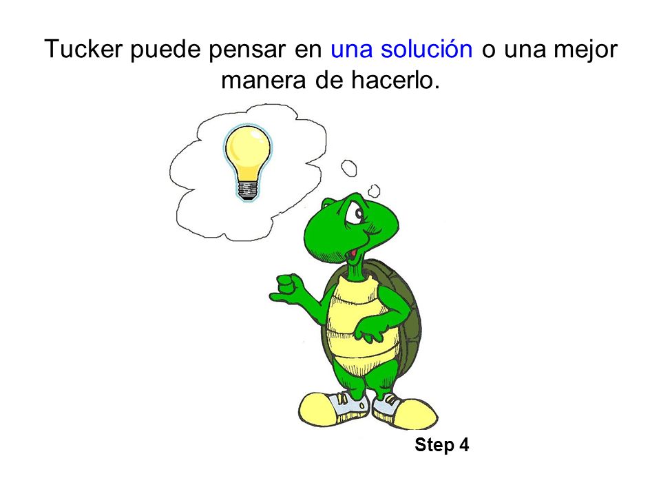 Tucker puede pensar en una solución o una mejor manera de hacerlo.