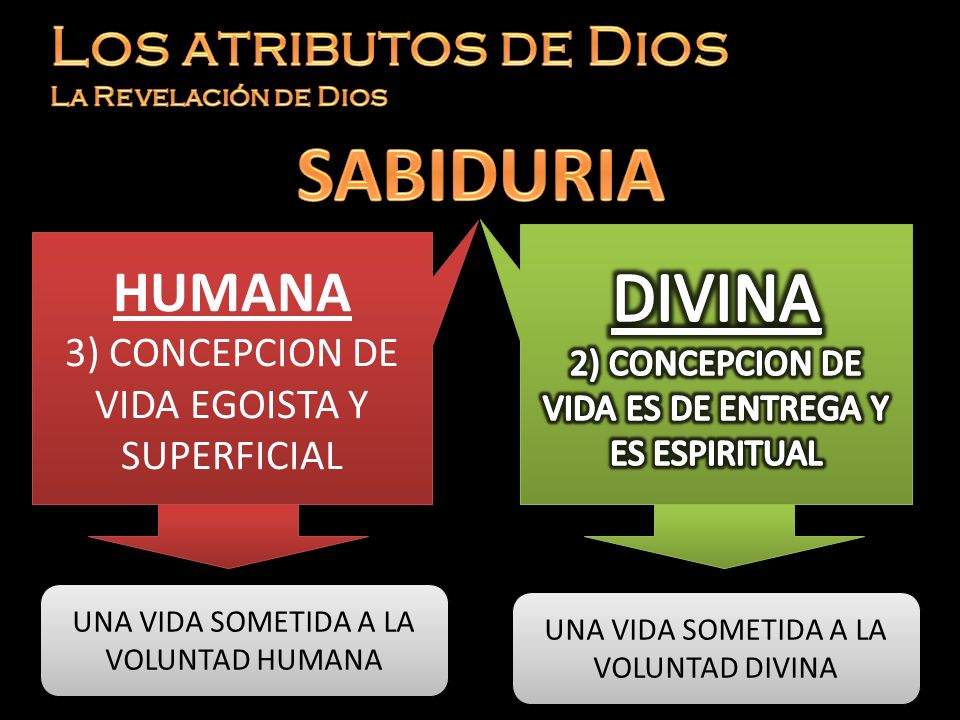 SABIDURIA DIVINA HUMANA Los atributos de Dios La Revelación de Dios