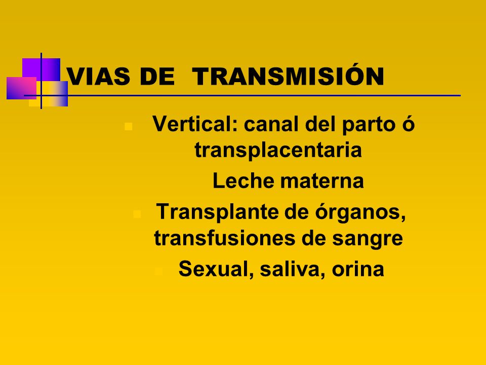 VIAS DE TRANSMISIÓN Vertical: canal del parto ó transplacentaria