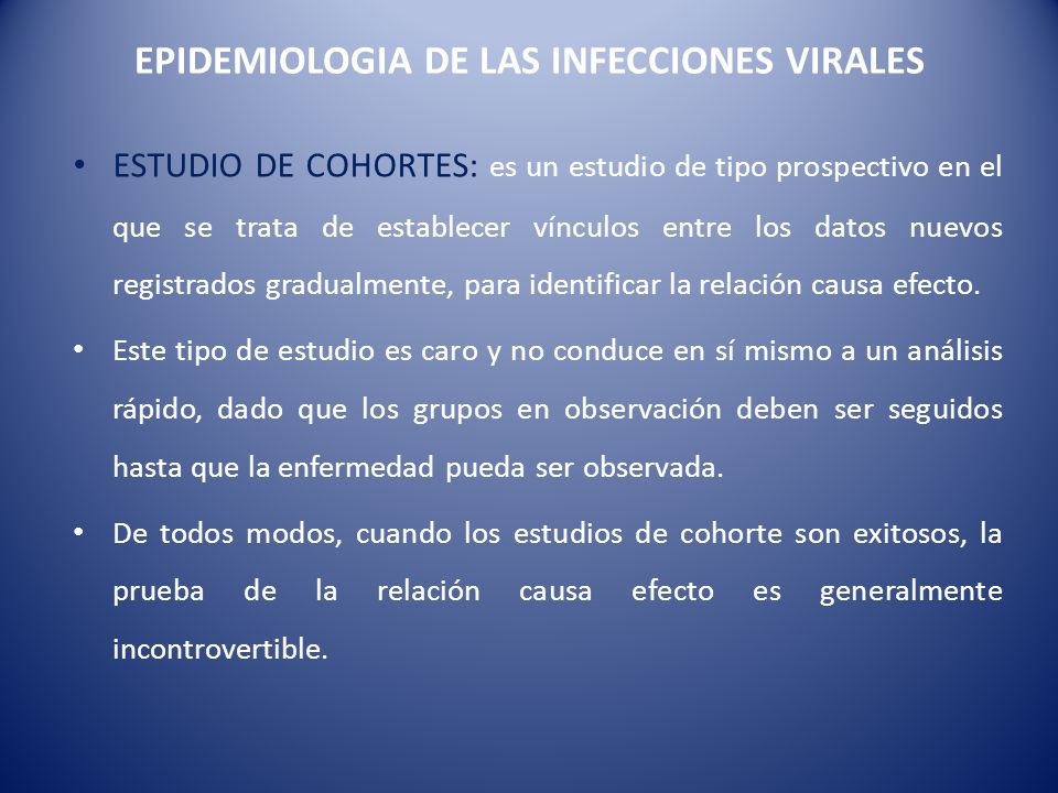 EPIDEMIOLOGIA DE LAS INFECCIONES VIRALES