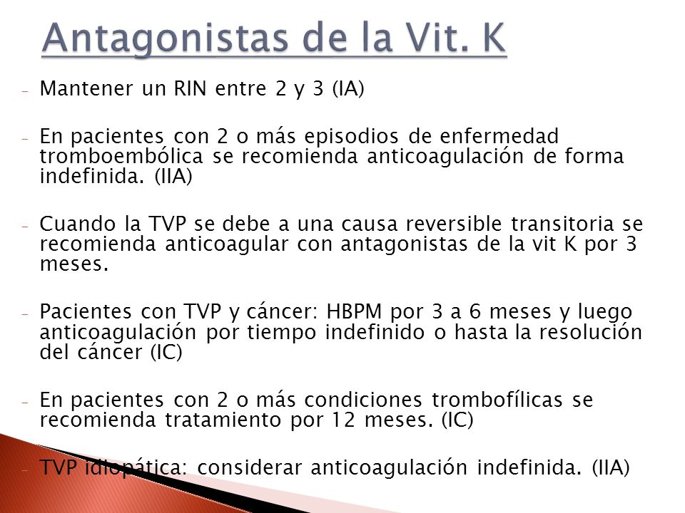 Antagonistas de la Vit. K