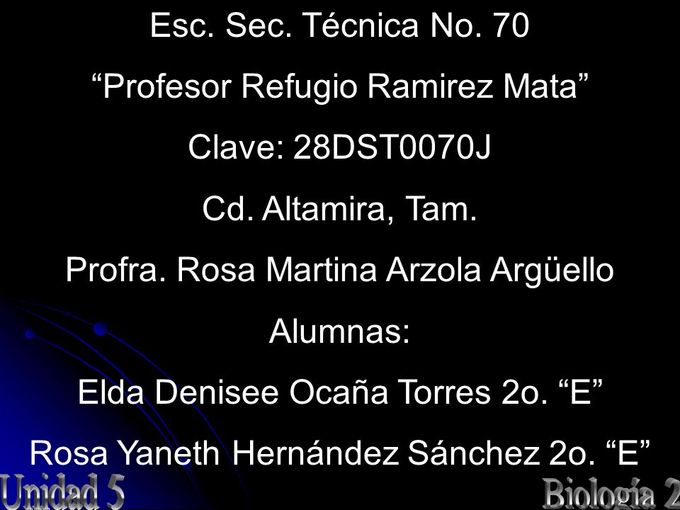 Profesor Refugio Ramirez Mata Clave: 28DST0070J Cd. Altamira, Tam.