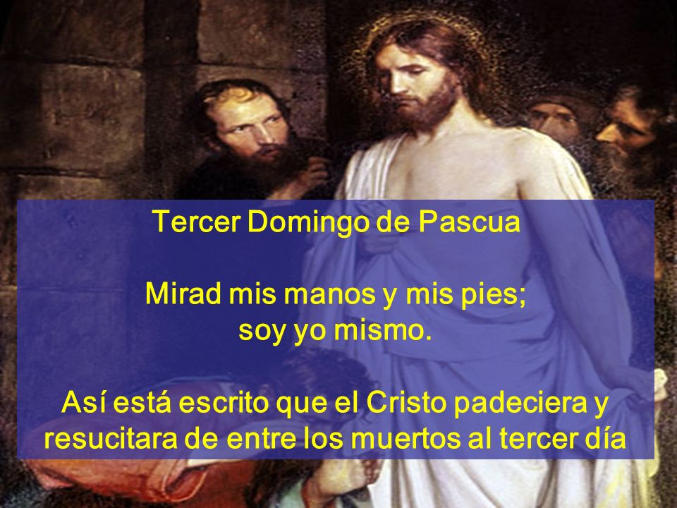 Tercer Domingo de Pascua Mirad mis manos y mis pies;