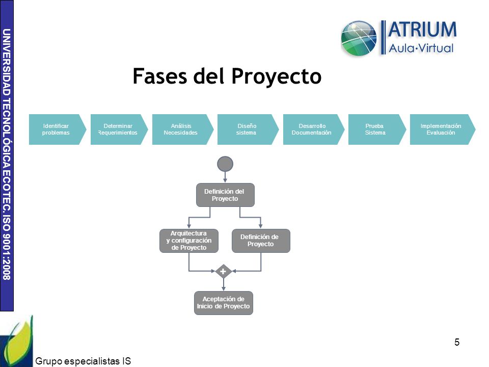 Fases del Proyecto + Grupo especialistas IS Definición del Proyecto