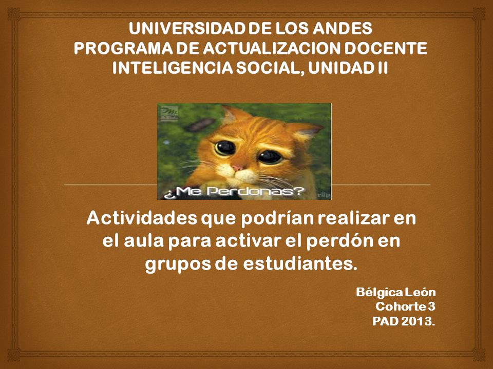 UNIVERSIDAD DE LOS ANDES PROGRAMA DE ACTUALIZACION DOCENTE INTELIGENCIA SOCIAL, UNIDAD II
