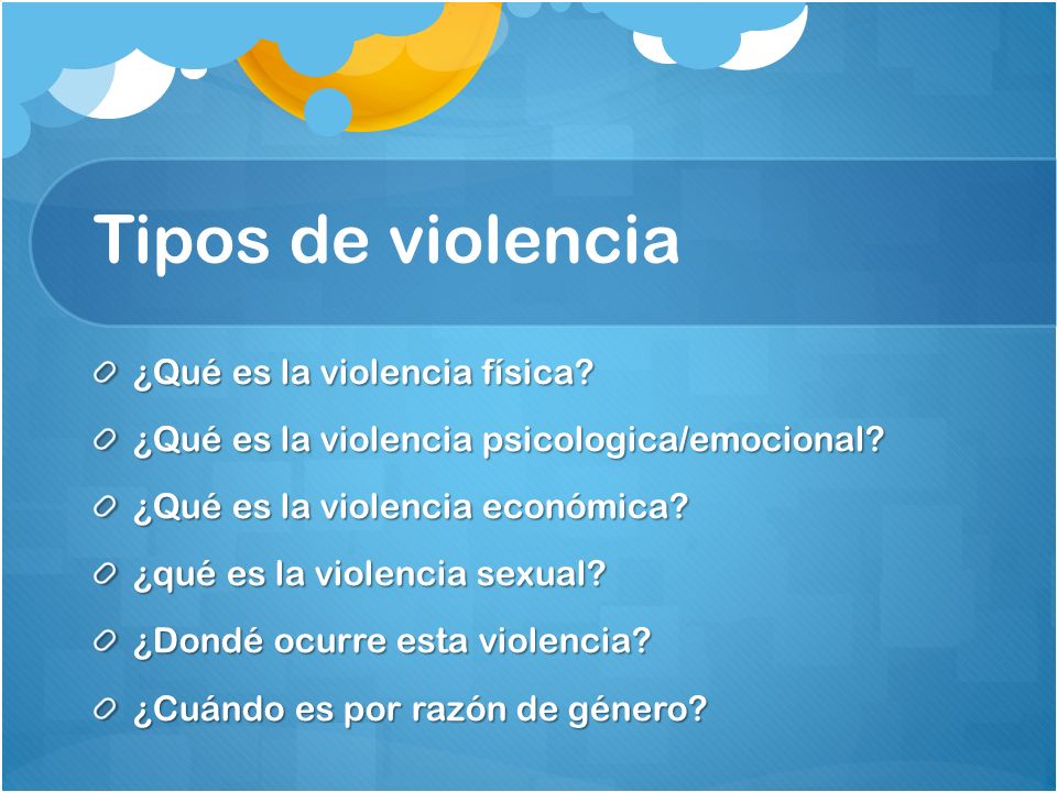 Tipos de violencia ¿Qué es la violencia física