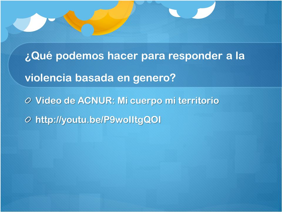 ¿Qué podemos hacer para responder a la violencia basada en genero