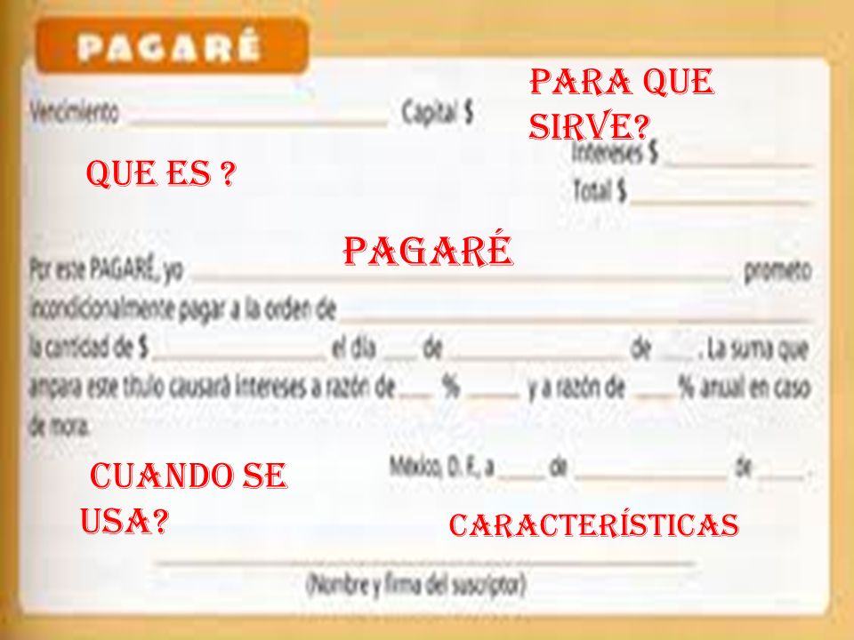 Para que sirve Que es pagaré cuando se usa características