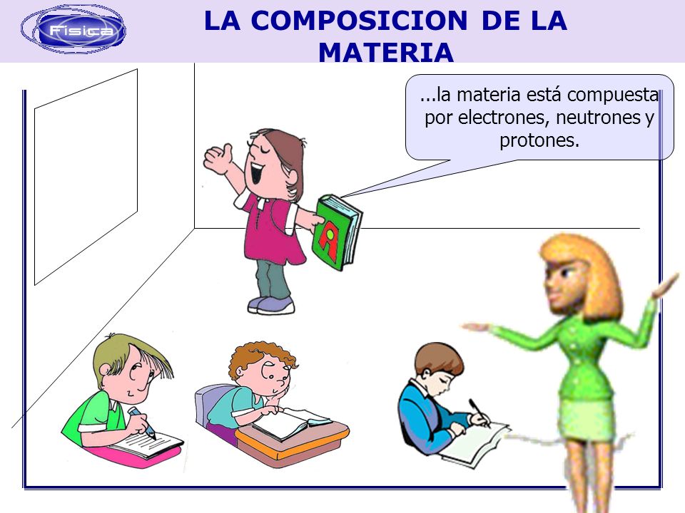 ...la materia está compuesta por electrones, neutrones y protones.