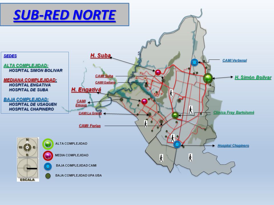 SUB-RED NORTE H. Suba H. Engativá H. Simón Bolivar ALTA COMPLEJIDAD:
