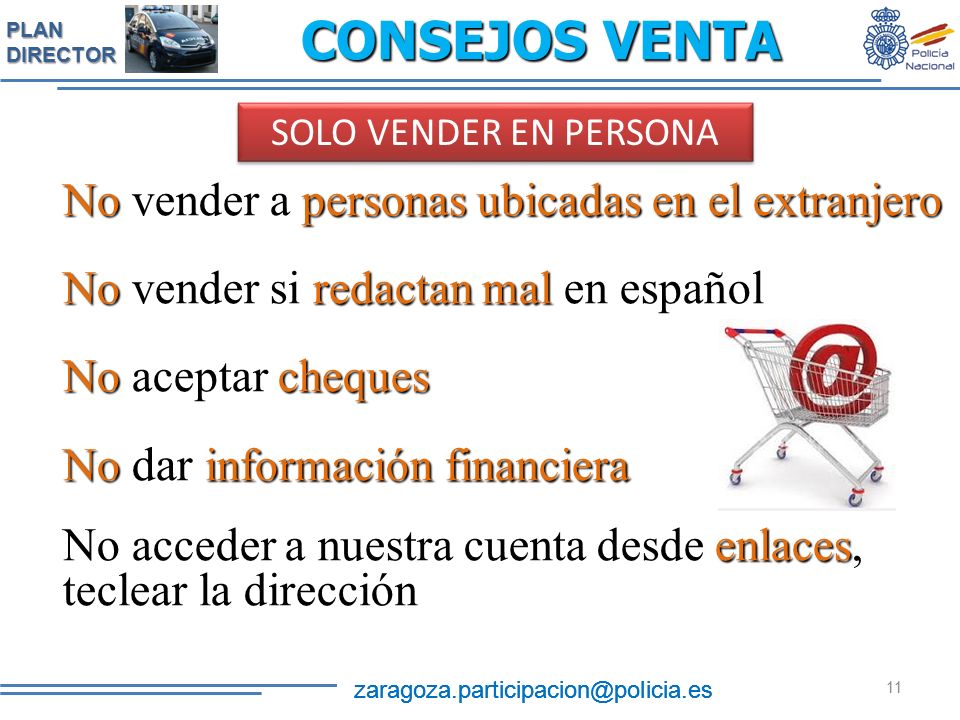 CONSEJOS VENTA No vender a personas ubicadas en el extranjero