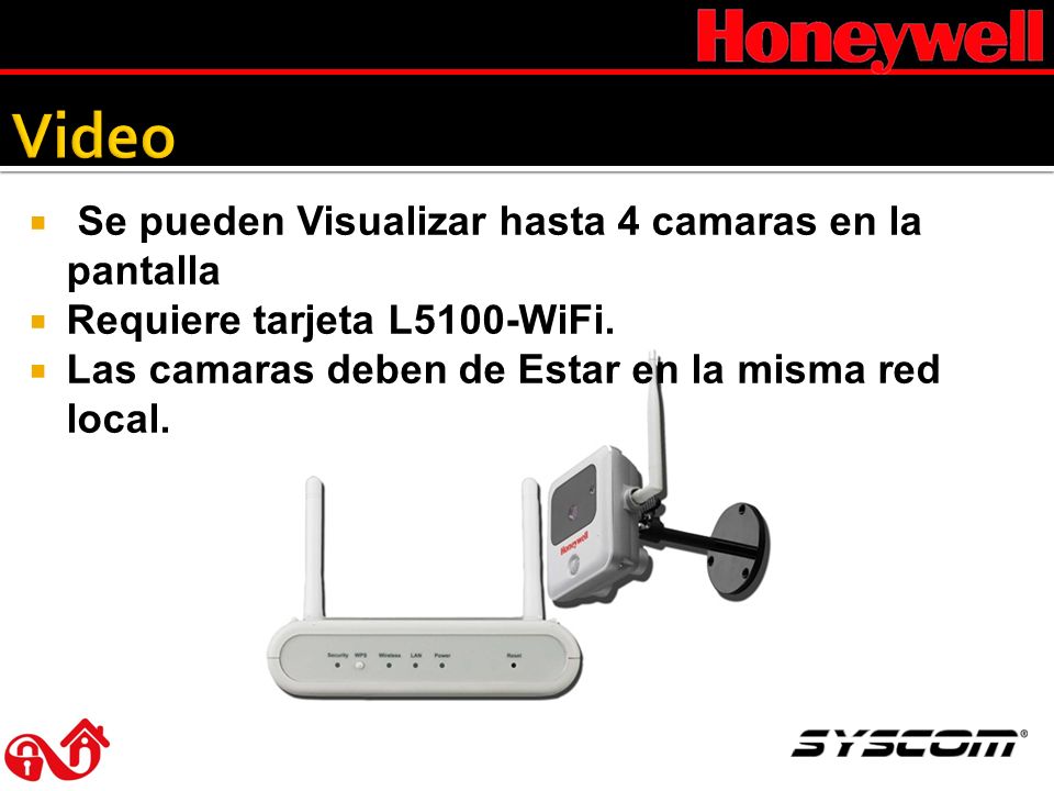 Video Se pueden Visualizar hasta 4 camaras en la pantalla