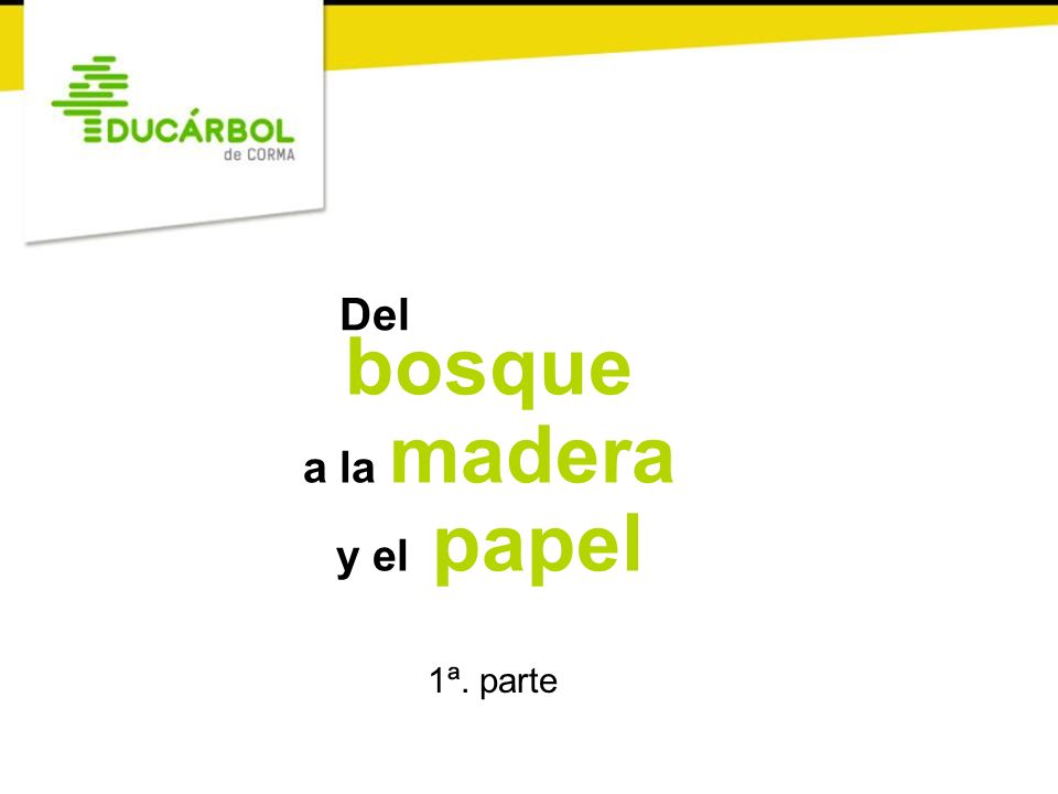 bosque a la madera y el papel Del 1ª. parte