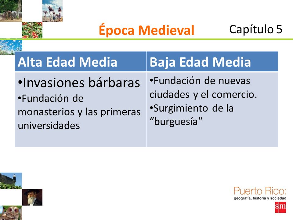 Época Medieval Alta Edad Media Baja Edad Media Invasiones bárbaras